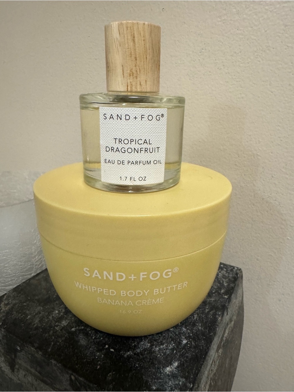 Sand & Fog Banana Creme Body Butter & Tropical Dragonfruit Oil Set